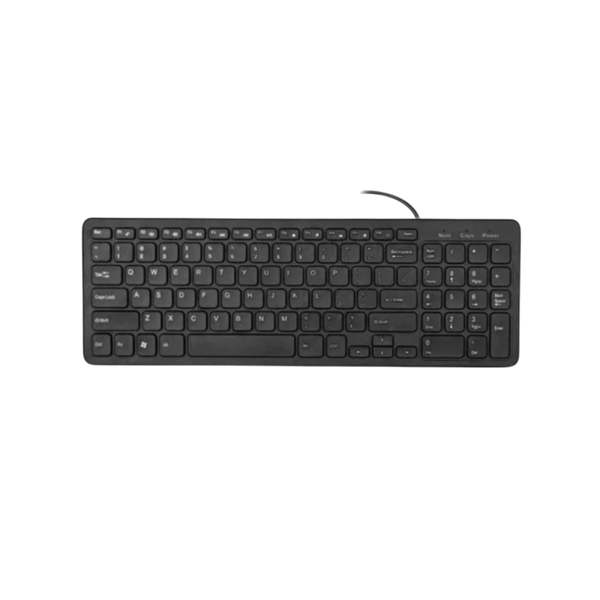 Teclado Alámbrico Ergonómico- Color Negro